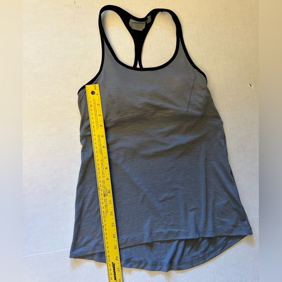 ATHLETA reach & restore grey fitted yoga athletic tank top Sz-XXS. B13 - Picture 12 of 12
